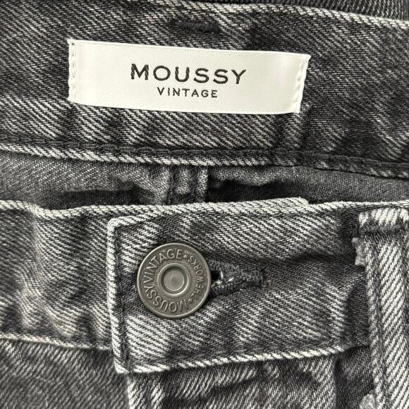 Moussy Size 27 Howlin Tapered Jeans Distressed Vintage Black - Picture 6 of 8